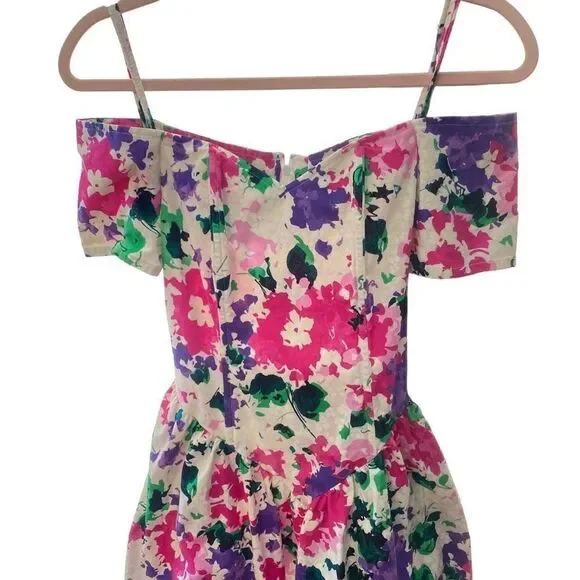 Vintage 80’s Eber San Francisco Floral Dress - Picture 8 of 11